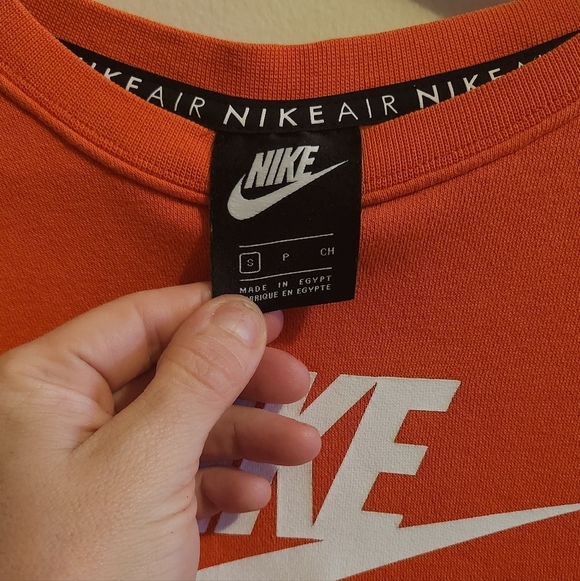 Nike Air Sweatshirt Dress Orange Women Small - Picture 4 of 8